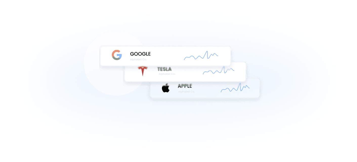 Worldwide Market with major stock symbols
